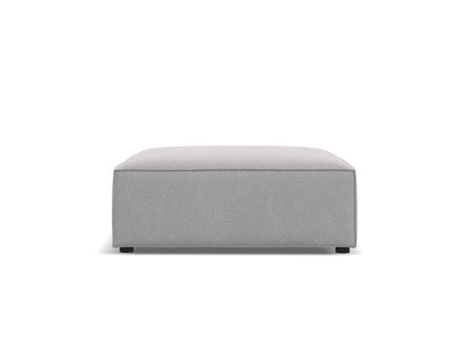 Pouf Strukturstoff Schwarz Jodie — Light Grey