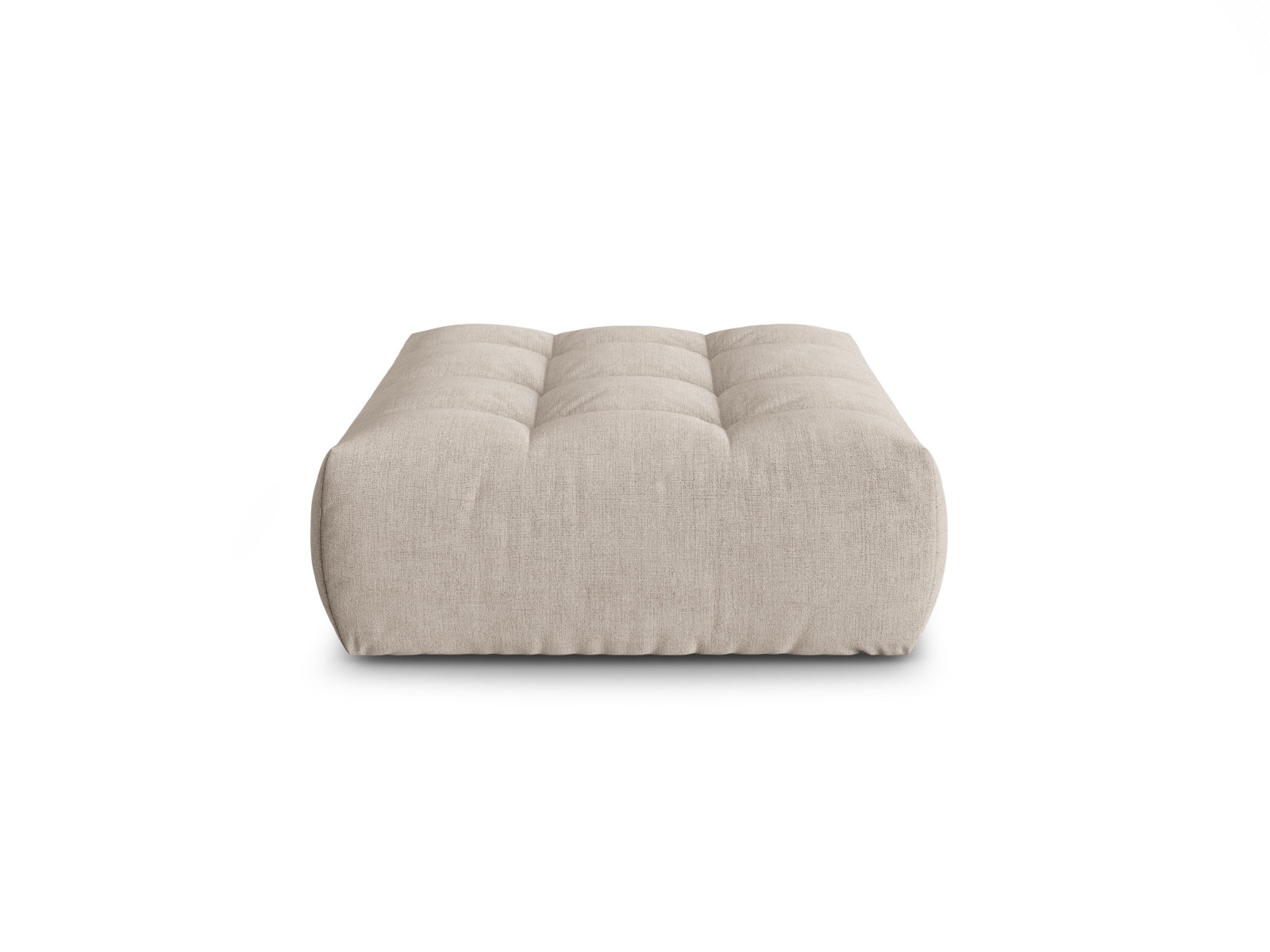 Pouf Strukturstoff Dunkelbeige Bloom — Dark Beige