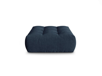 Pouf Strukturstoff Dunkelbeige Bloom — Dark Blue