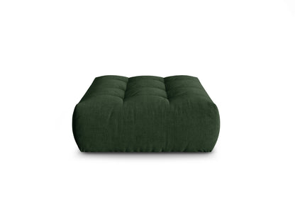 Pouf Strukturstoff Dunkelbeige Bloom — Moss Green