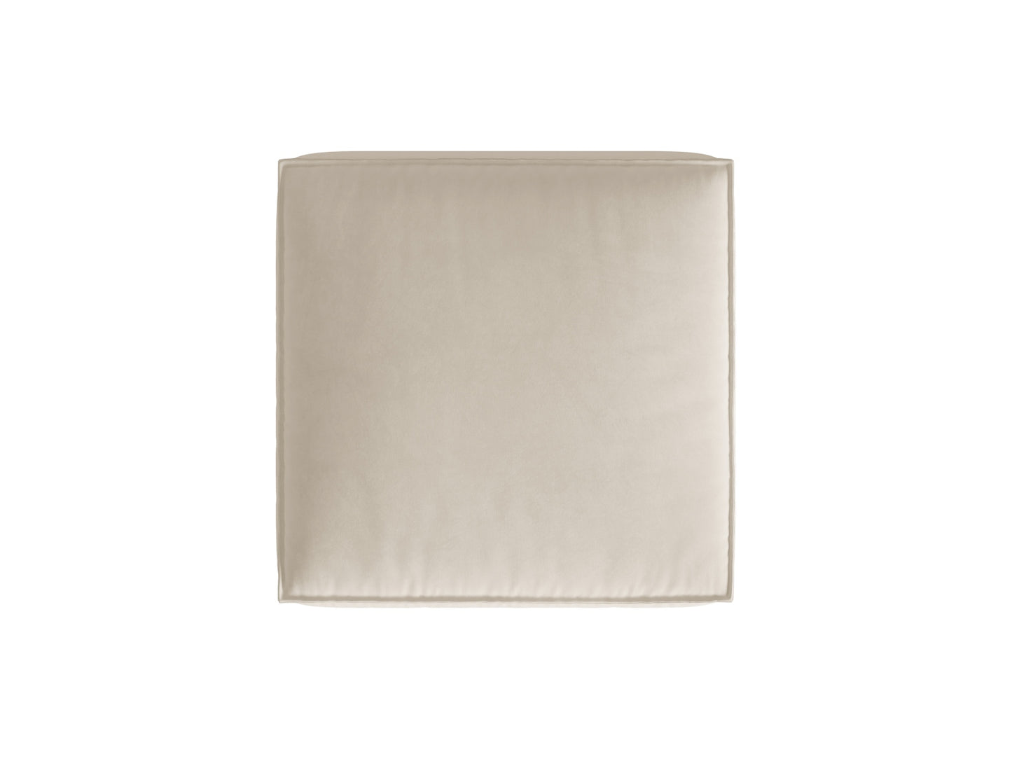 Pouf Samt Beige Nuria — Detailansicht
