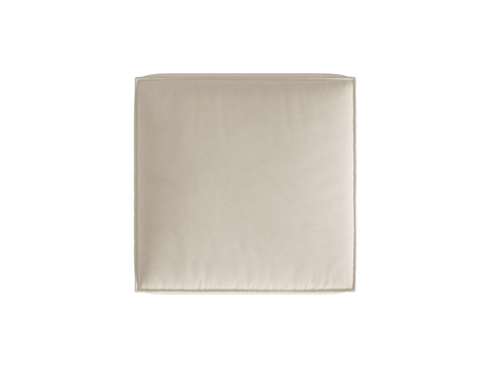 Pouf Samt Beige Nuria — Detailansicht