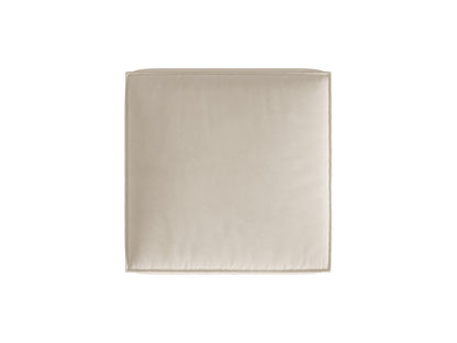 Pouf Samt Beige Nuria — Detailansicht