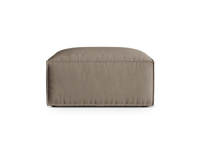 Pouf Samt Beige Nuria — Warm grey