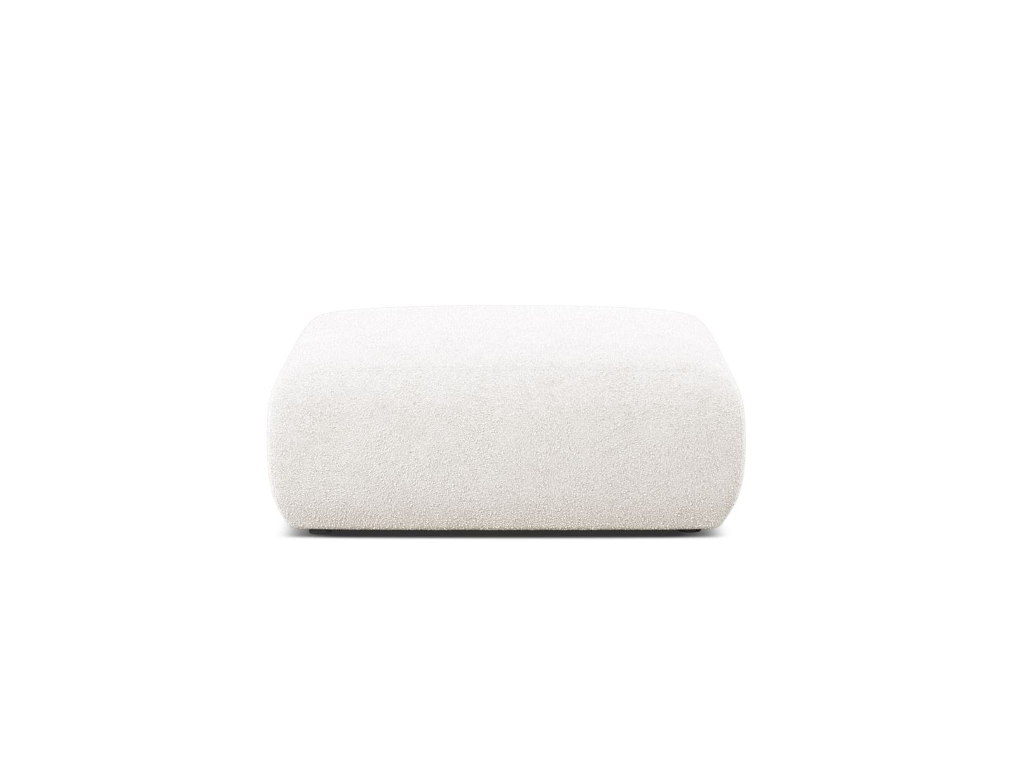 Pouf Bouclé Beige Molino — White
