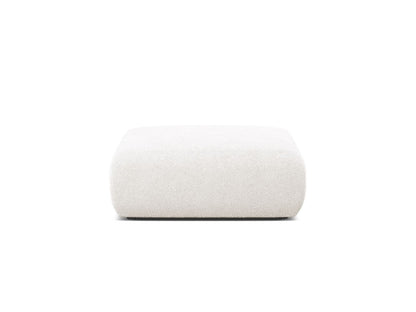 Pouf Bouclé Beige Molino — White