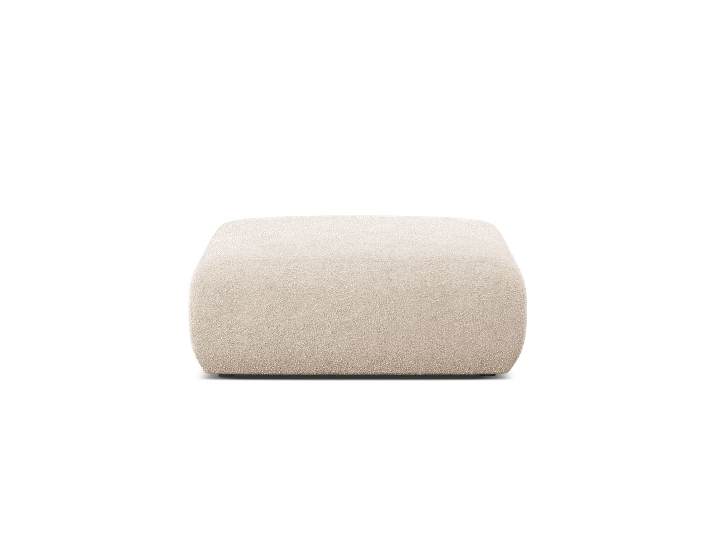 Pouf Bouclé Beige Molino — Beige