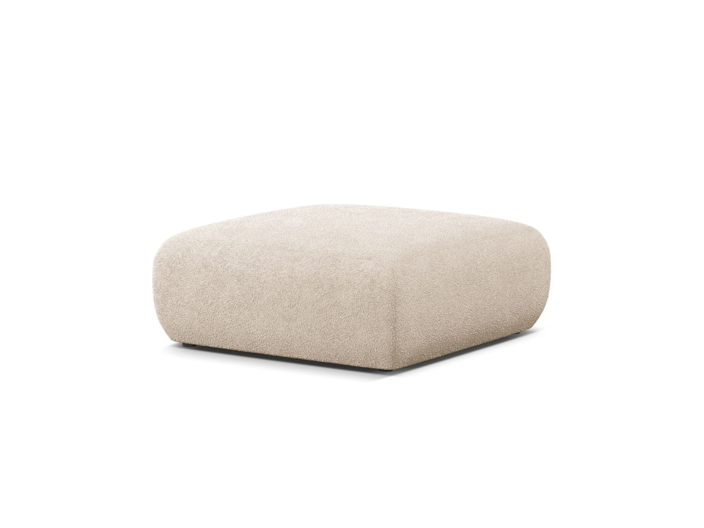 Pouf Bouclé Beige Molino — Wohnbeispiel