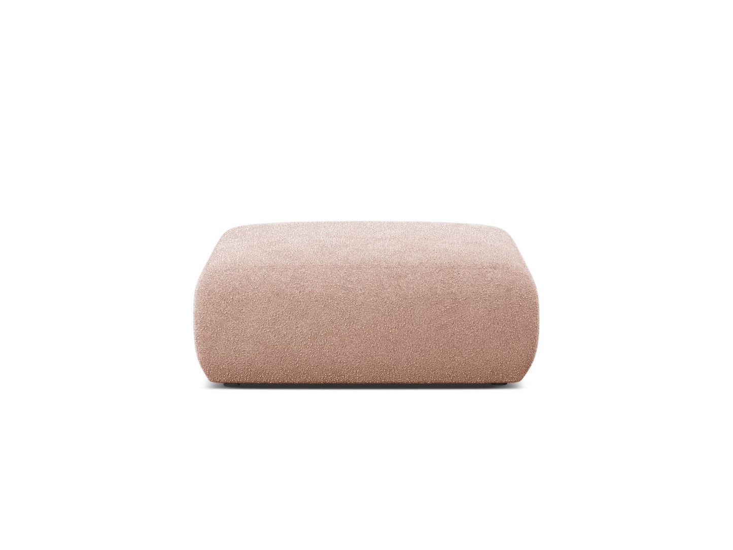 Pouf Bouclé Beige Molino — Powder Pink