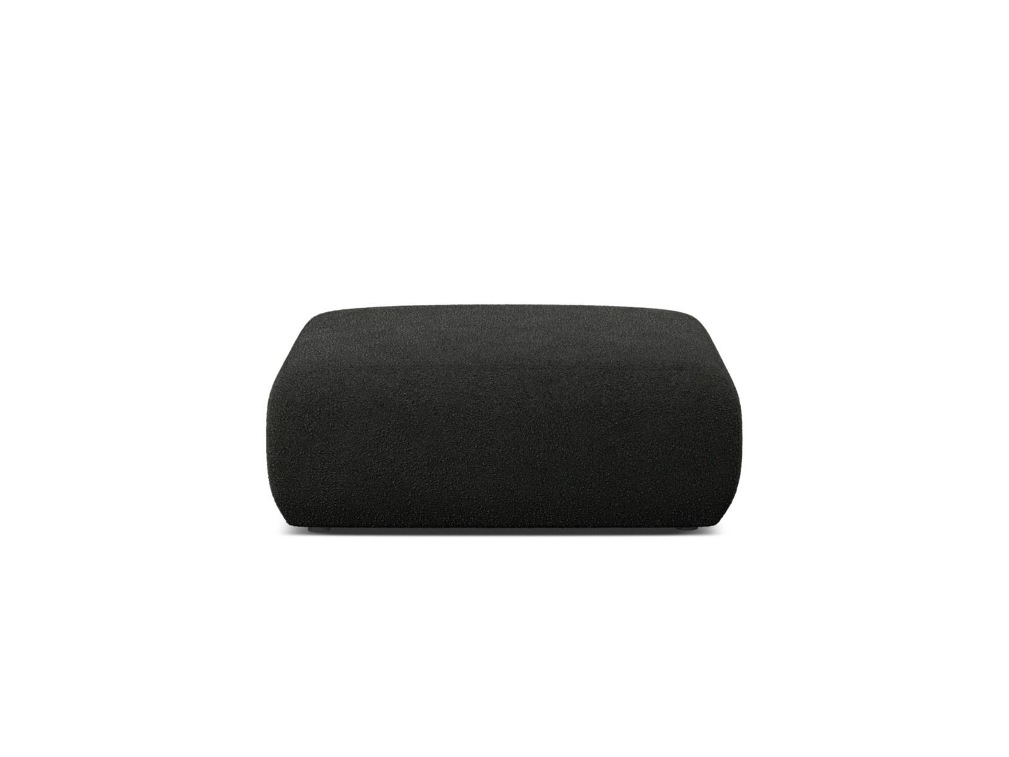 Pouf Bouclé Beige Molino — Black