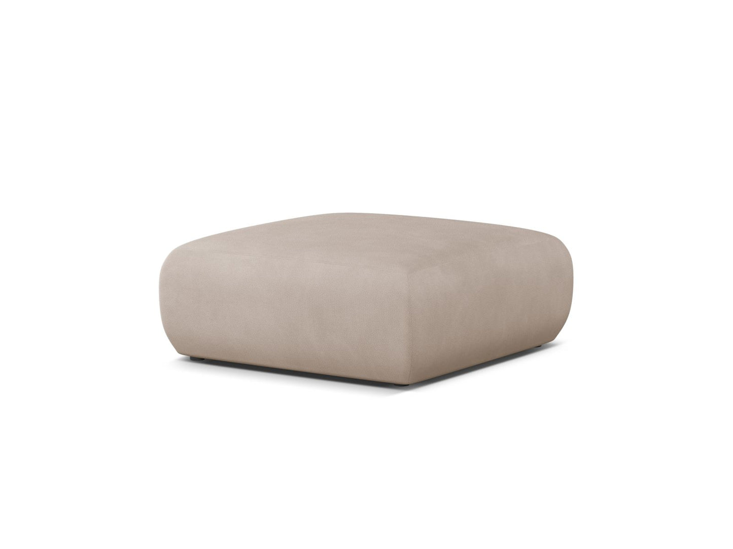 Pouf Chenille Beige Molino — Wohnbeispiel