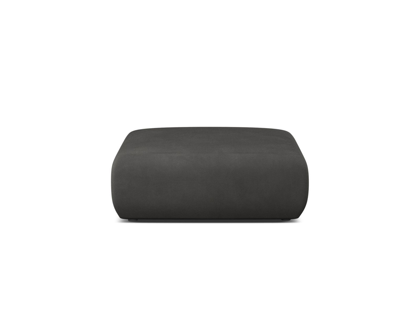 Pouf Chenille Beige Molino — Dark Grey