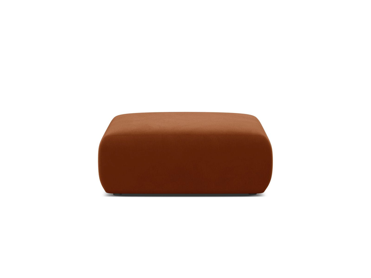Pouf Samt Schwarz Molino — Terracotta