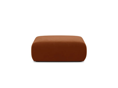 Pouf Samt Schwarz Molino — Terracotta