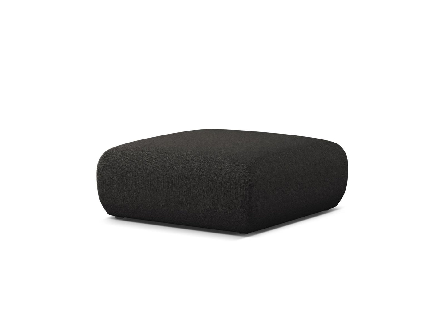 Pouf Chenille Anthrazit Molino — Wohnbeispiel
