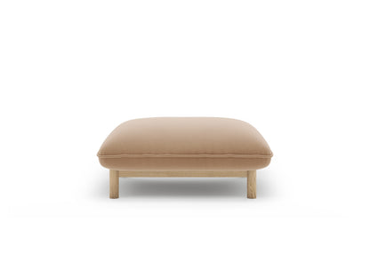 Pouf Samt Schwarz Ada — Sand