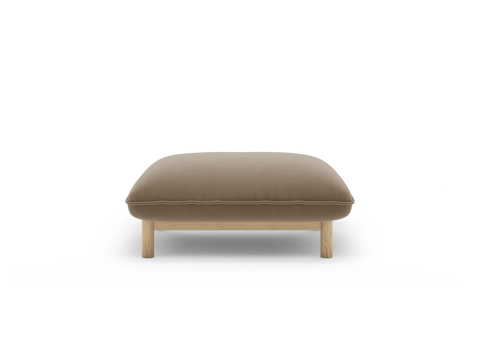 Ada Pouf, 80x65 cm — Light Brown