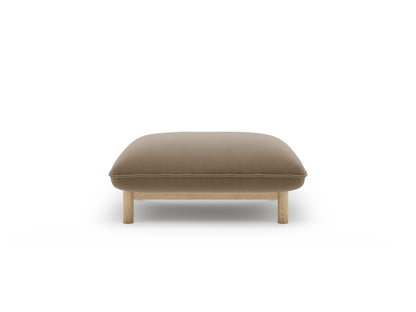 Pouf Samt Schwarz Ada — Light Brown