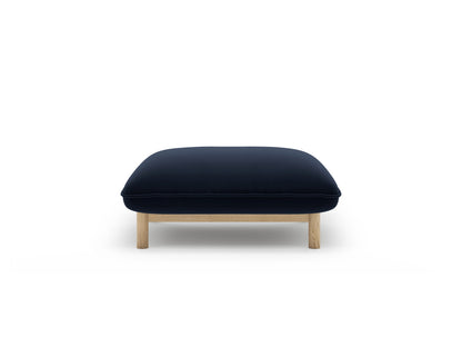 Pouf Samt Schwarz Ada — Royal Blue