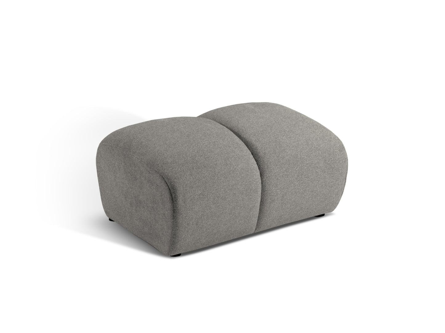 Pouf Strukturstoff Anthrazit Diana — Light Grey