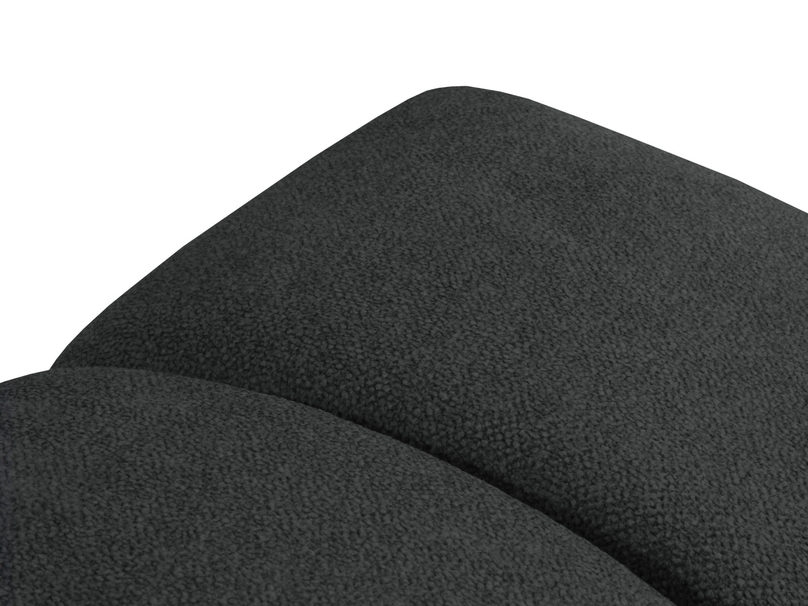 Pouf Strukturstoff Anthrazit Diana — Maße und Details