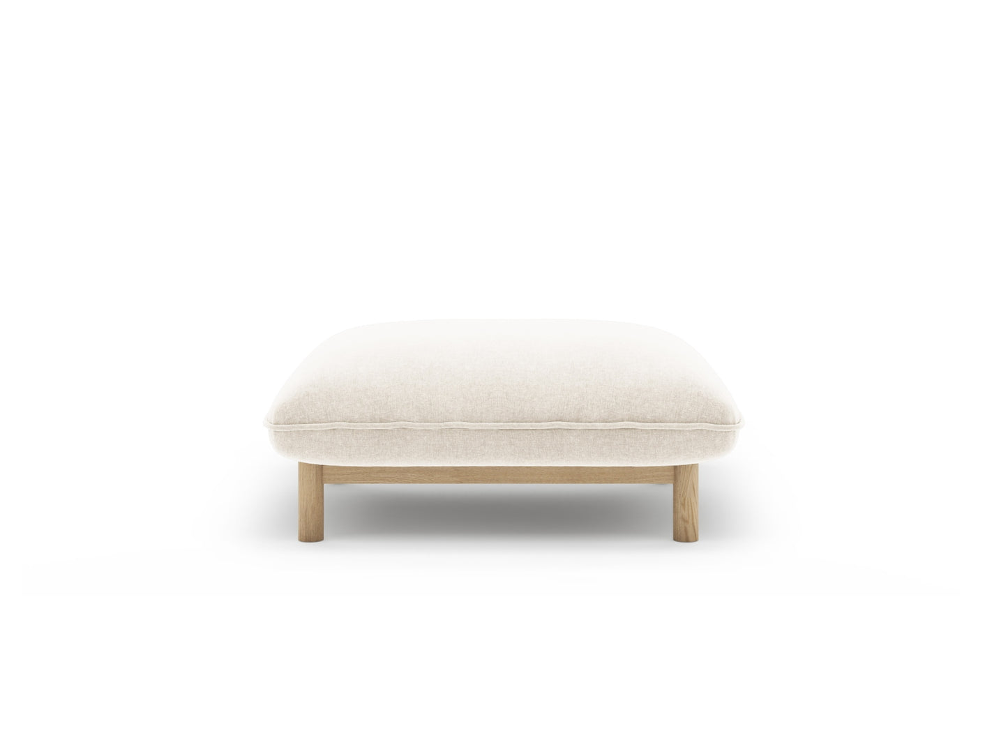 Pouf Strukturstoff Auburn Ada — Ivory