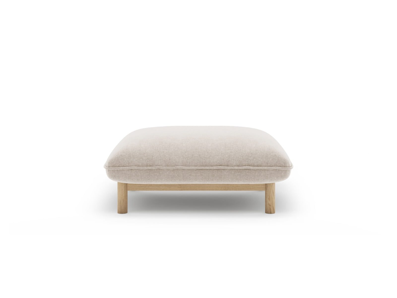 Ada Pouf, 80x65 cm — Light Beige