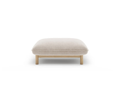 Pouf Strukturstoff Auburn Ada — Light Beige