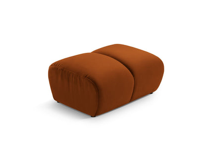 Pouf Samt Beige Diana — Terracotta