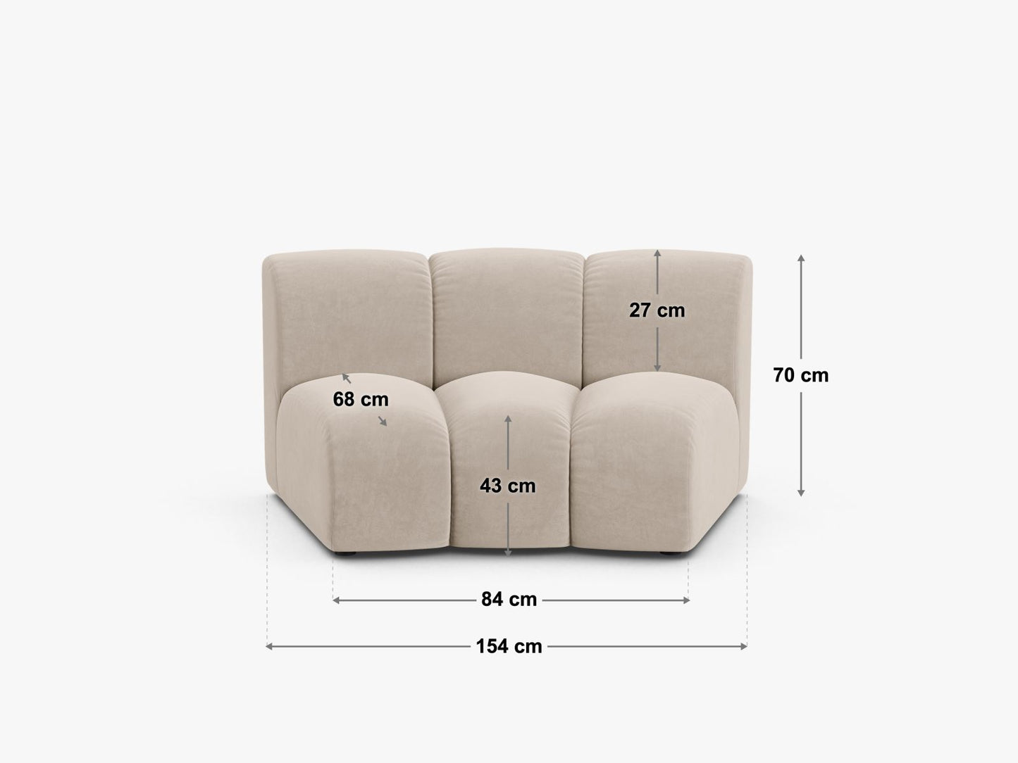 Sofamodul Chenille Brick Lupine — Ansicht 4