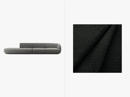 Sofa Bouclé Beige Miley — Black