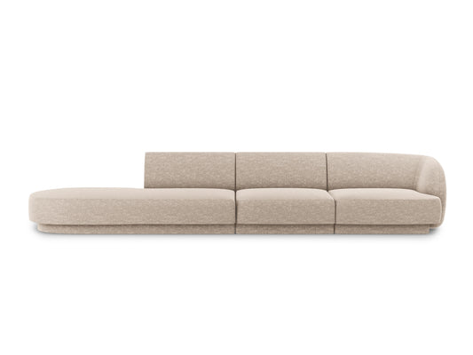 Miley Sofa, 4 Seats, 323x90 cm — Beige / Left