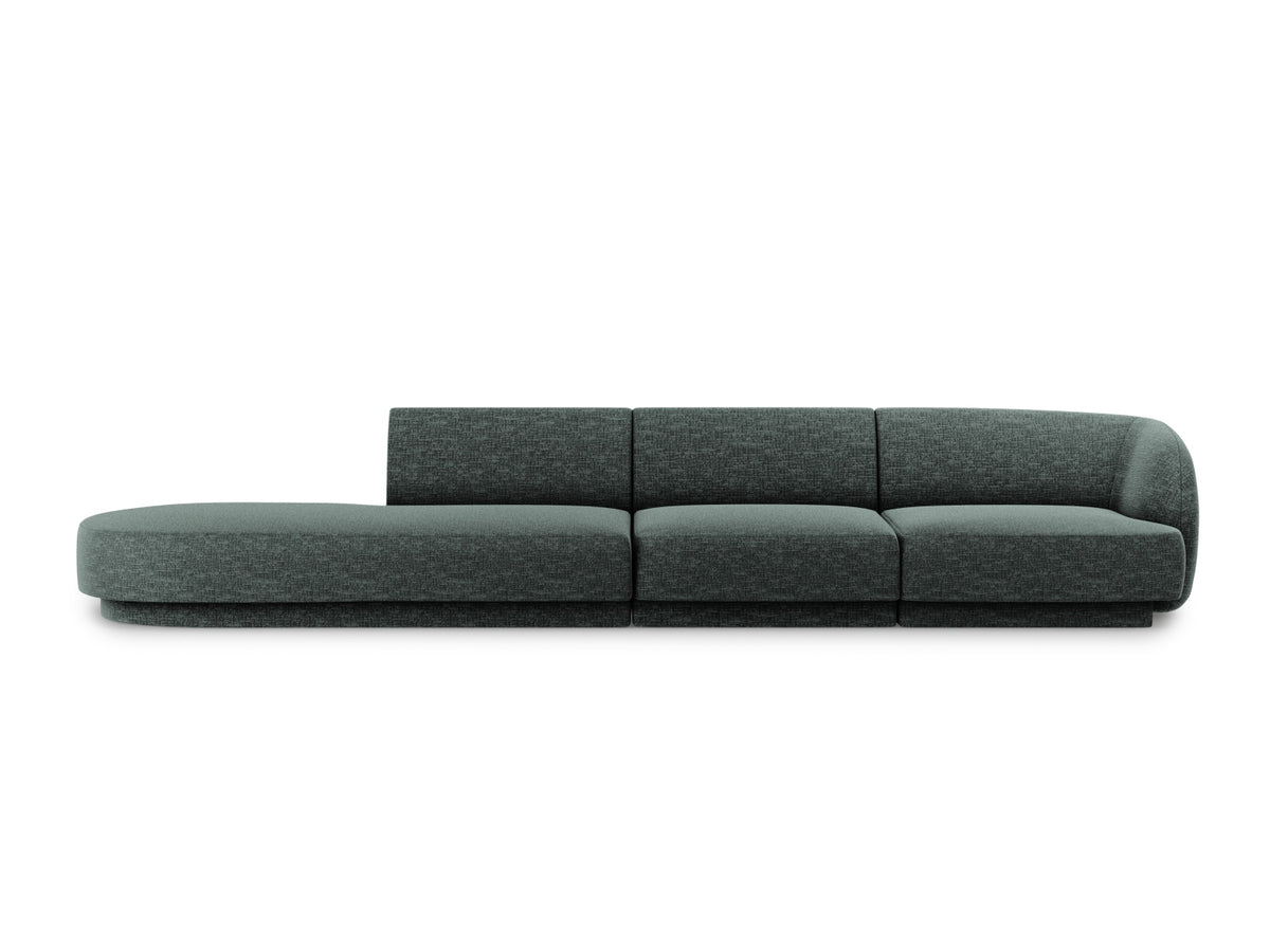 Miley Sofa, 4 Seats, 323x90 cm — Petrol / Left