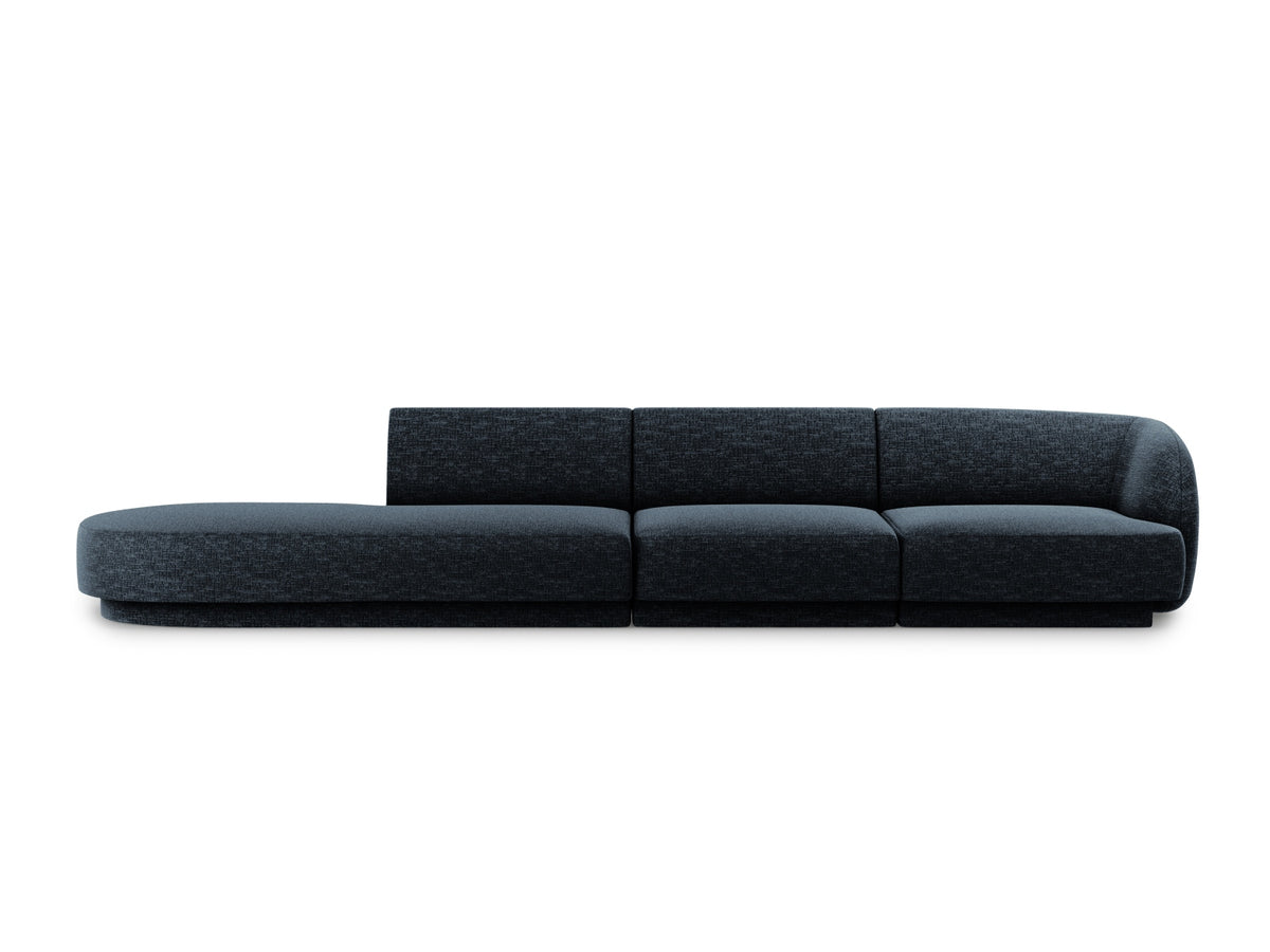 Miley Sofa, 4 Seats, 323x90 cm — Royal Blue / Left