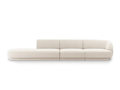 Sofa Samt Schwarz Miley — Light Beige