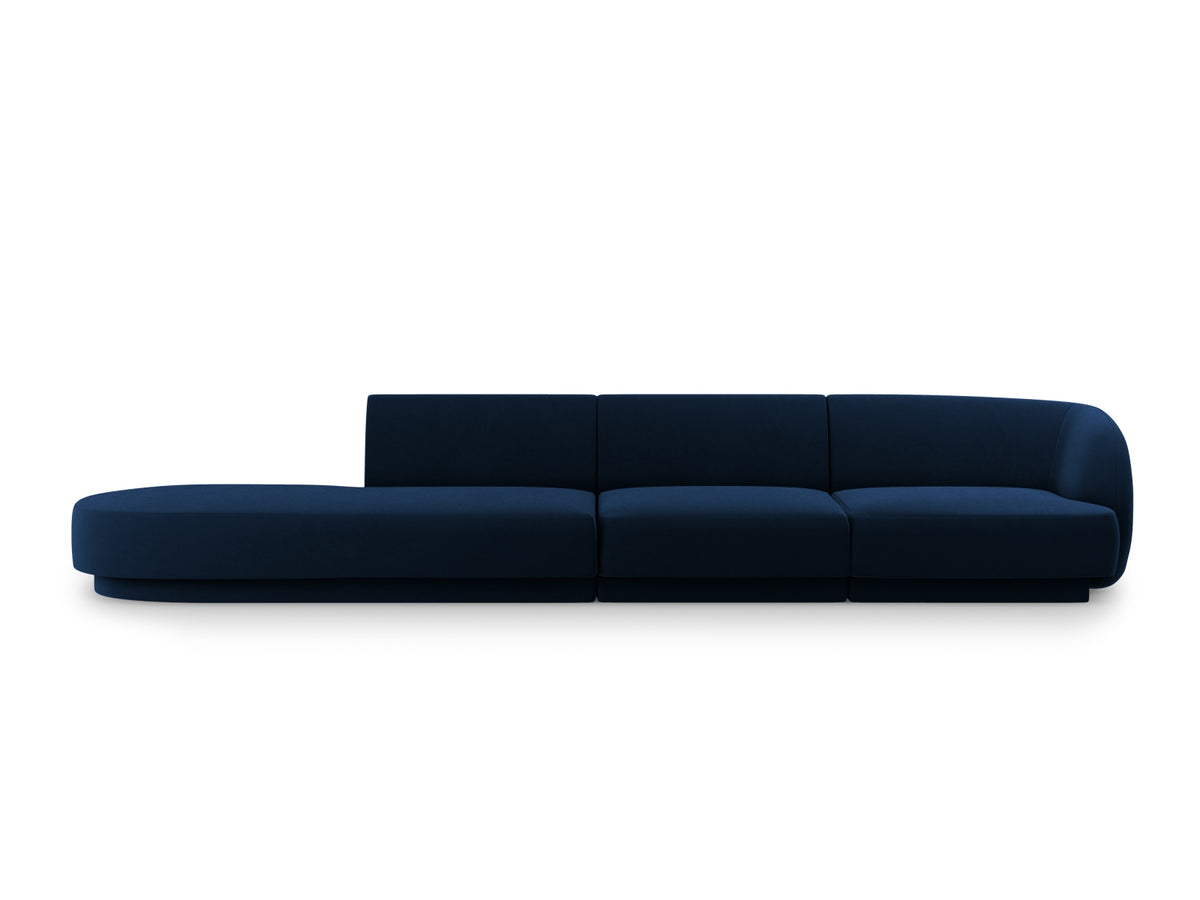 Miley Sofa, 4 Seats, 323x90 cm — Royal Blue / Left