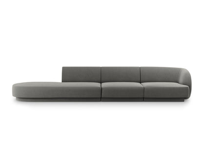 Sofa Samt Schwarz Miley — Light Grey