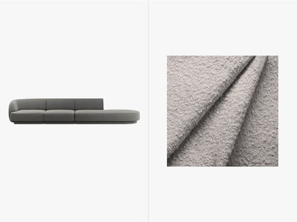 Miley Sofa, 4 Seats, 323x90 cm — Light Grey / Right