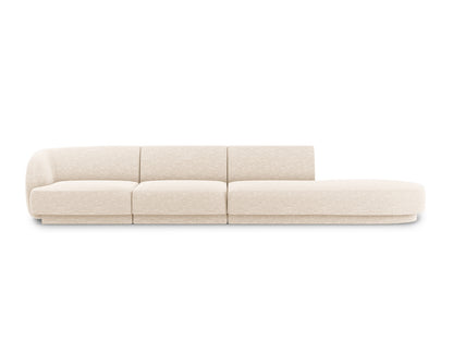 Miley Sofa, 4 Seats, 323x90 cm — Light Beige / Right