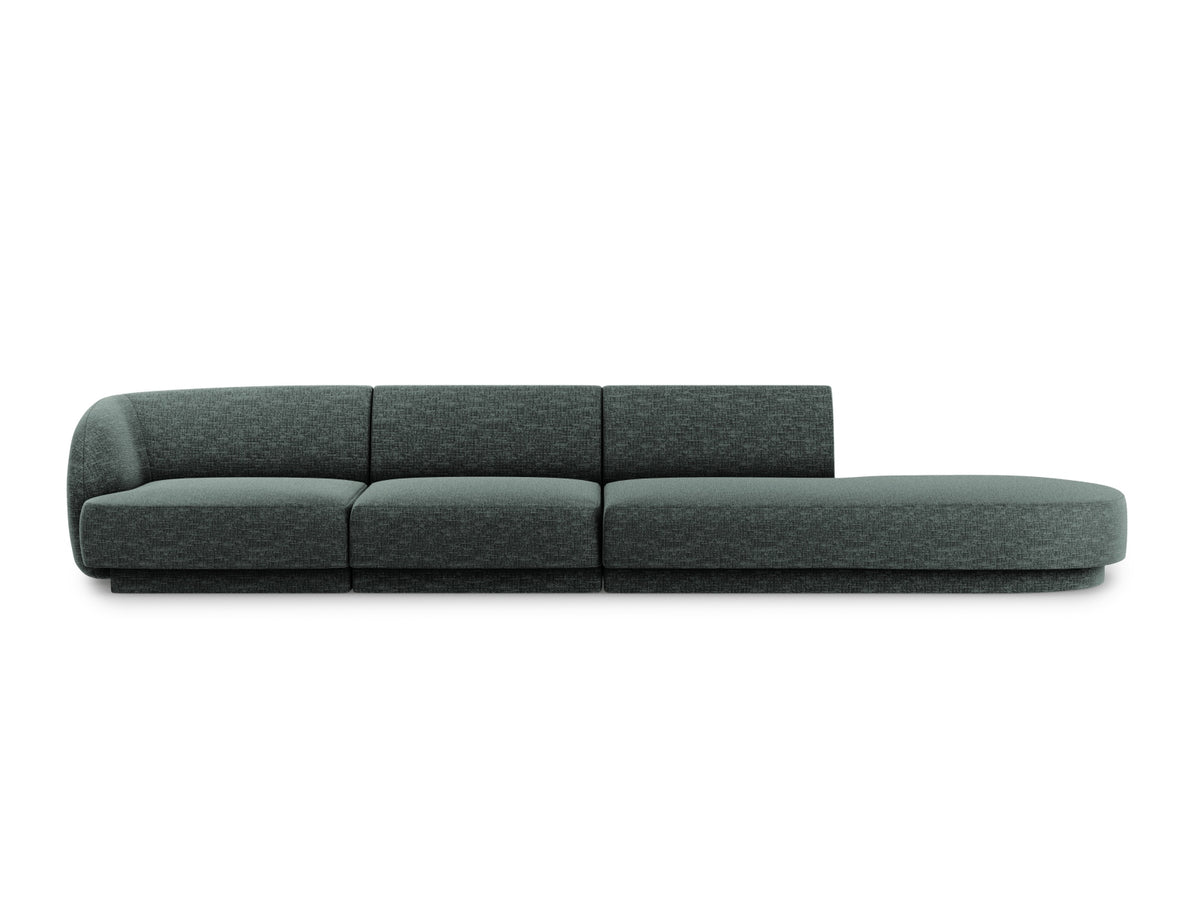 Miley Sofa, 4 Seats, 323x90 cm — Petrol / Right