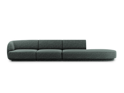 Miley Sofa, 4 Seats, 323x90 cm — Petrol / Right