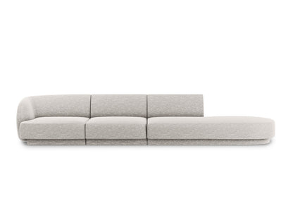 Miley Sofa, 4 Seats, 323x90 cm — Light Grey / Right