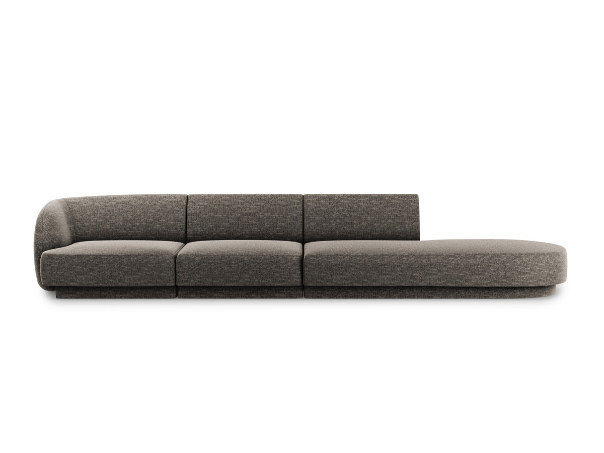 Miley Sofa, 4 Seats, 323x90 cm — Grey / Right