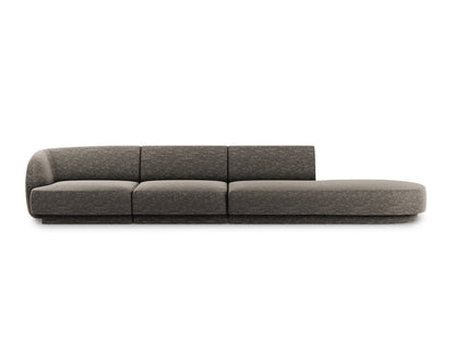 Miley Sofa, 4 Seats, 323x90 cm — Grey / Right