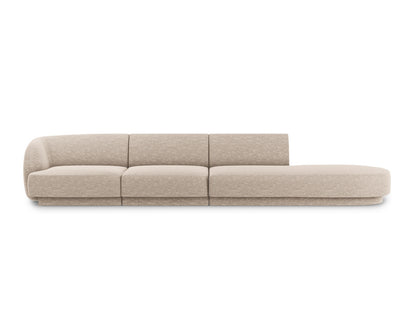 Miley Sofa, 4 Seats, 323x90 cm — Beige / Right
