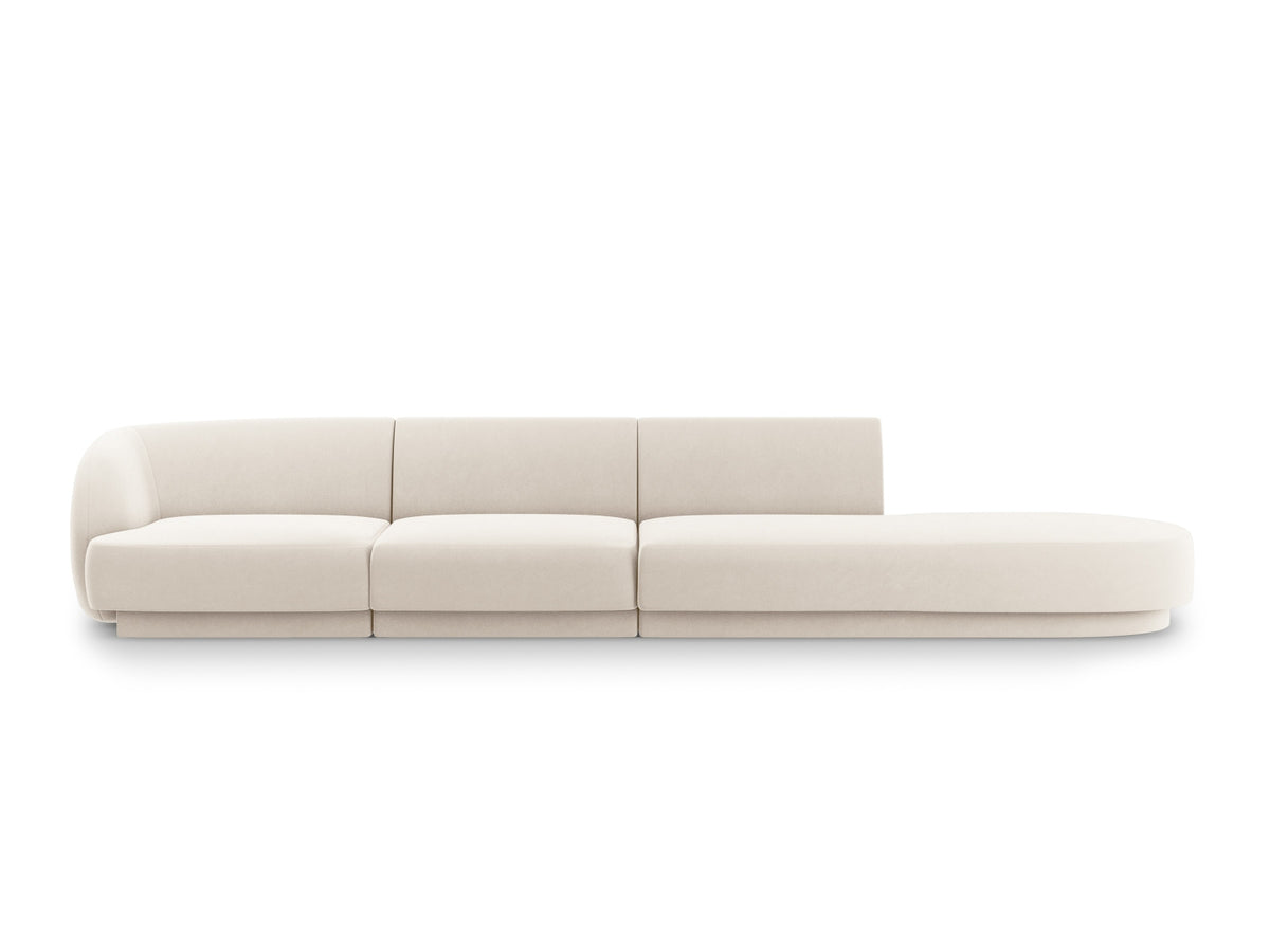Miley Sofa, 4 Seats, 323x90 cm — Light Beige / Right