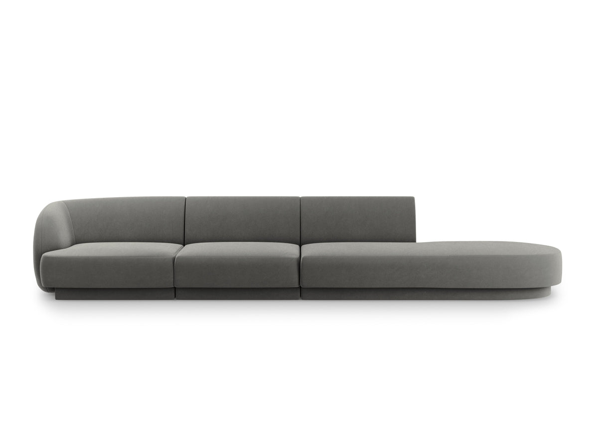 Miley Sofa, 4 Seats, 323x90 cm — Light Grey / Right