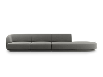 Miley Sofa, 4 Seats, 323x90 cm — Light Grey / Right