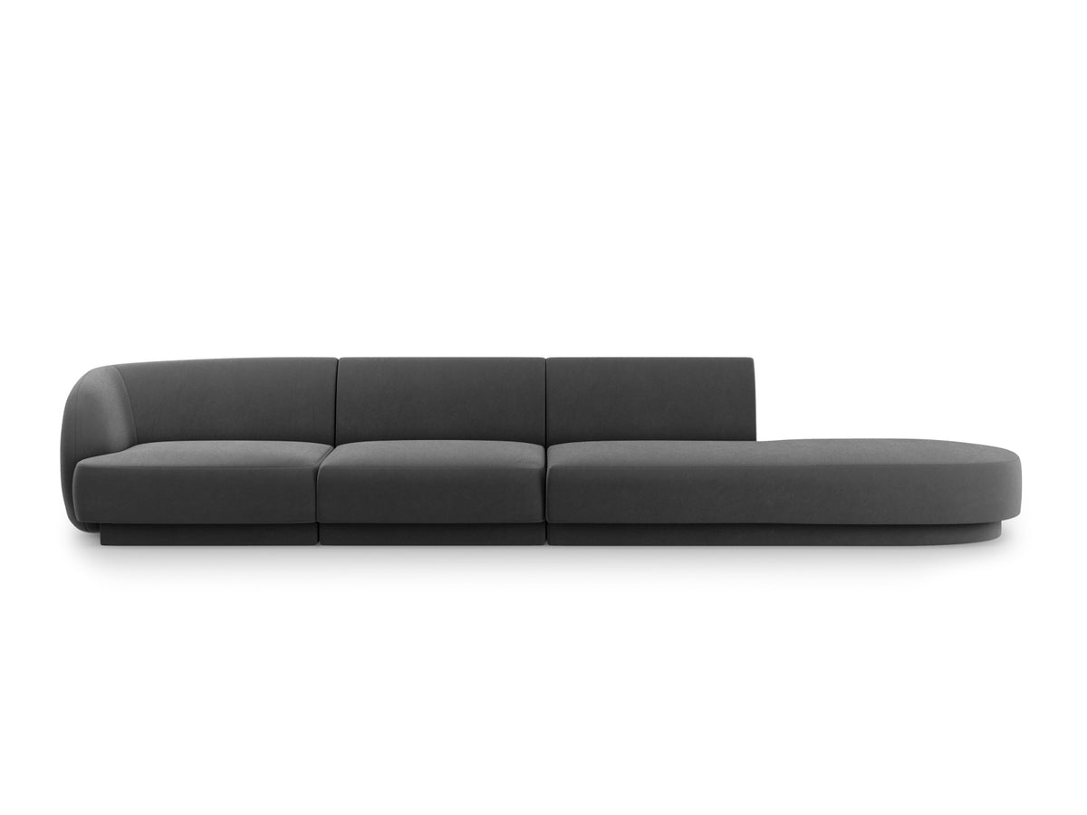 Miley Sofa, 4 Seats, 323x90 cm — Grey / Right