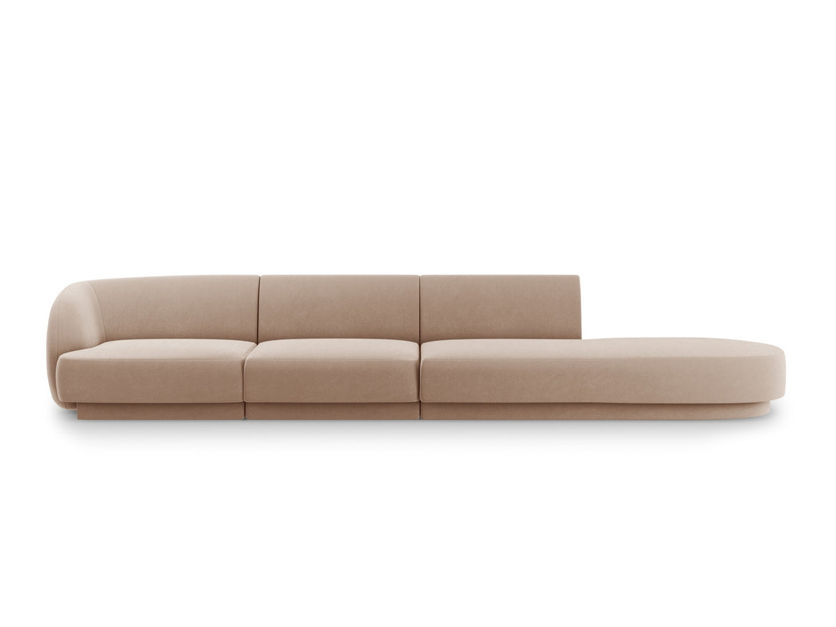 Miley Sofa, 4 Seats, 323x90 cm — Cappuccino / Right